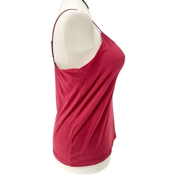 Time and Tru Cami Tank Top Womens XL 16-18 Red Adj Strap Soft Lightweight Top - Picture 11 of 11